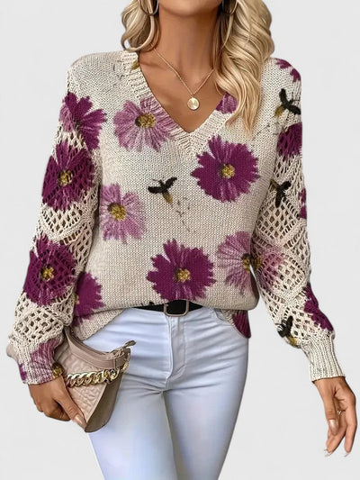 Asirem™ – Elegant Sweater with Floral Pattern