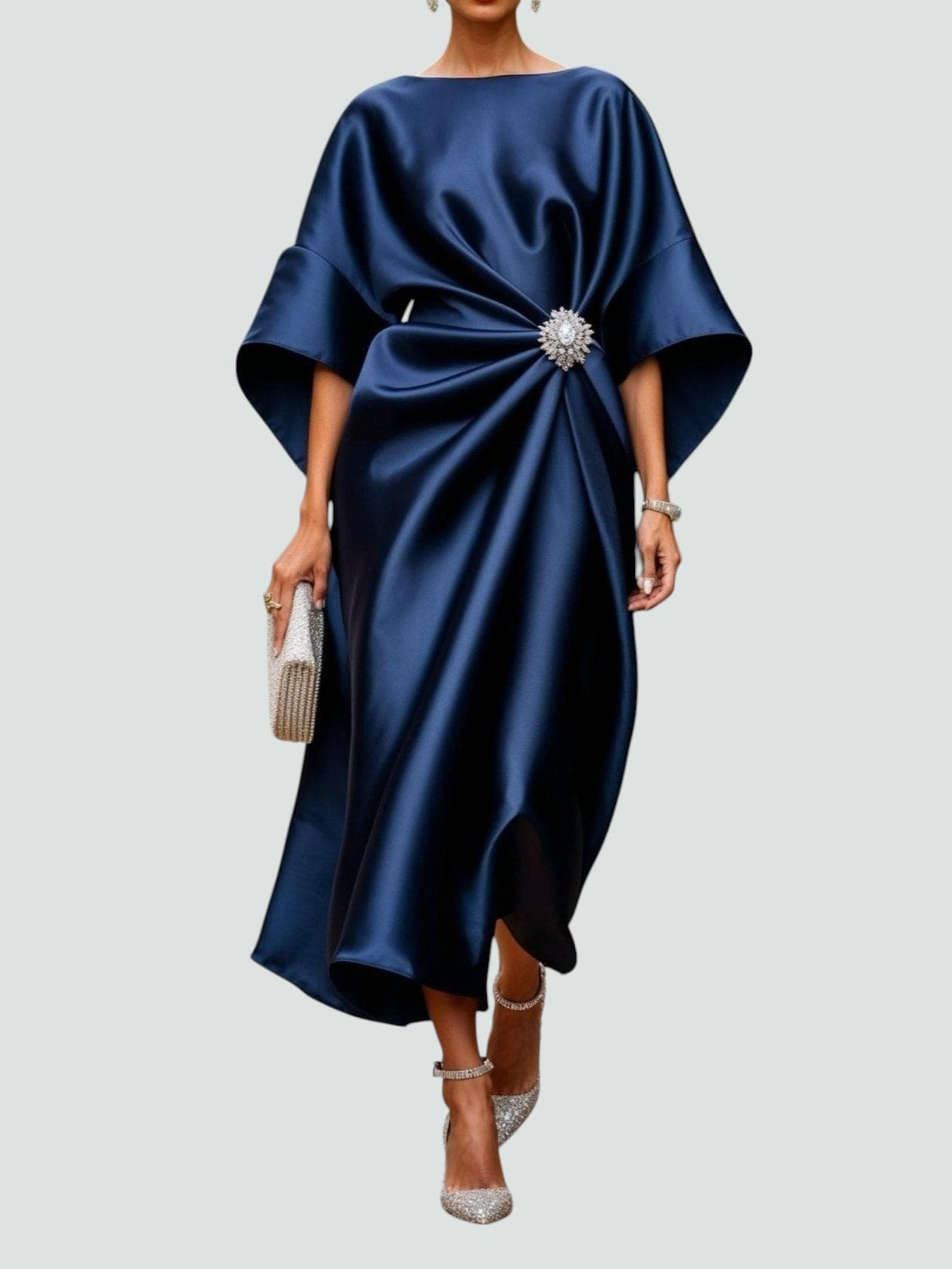 Asirem™ – Elegant Satin Maxi Dress