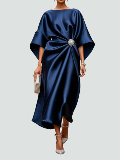 Asirem™ – Elegant Satin Maxi Dress