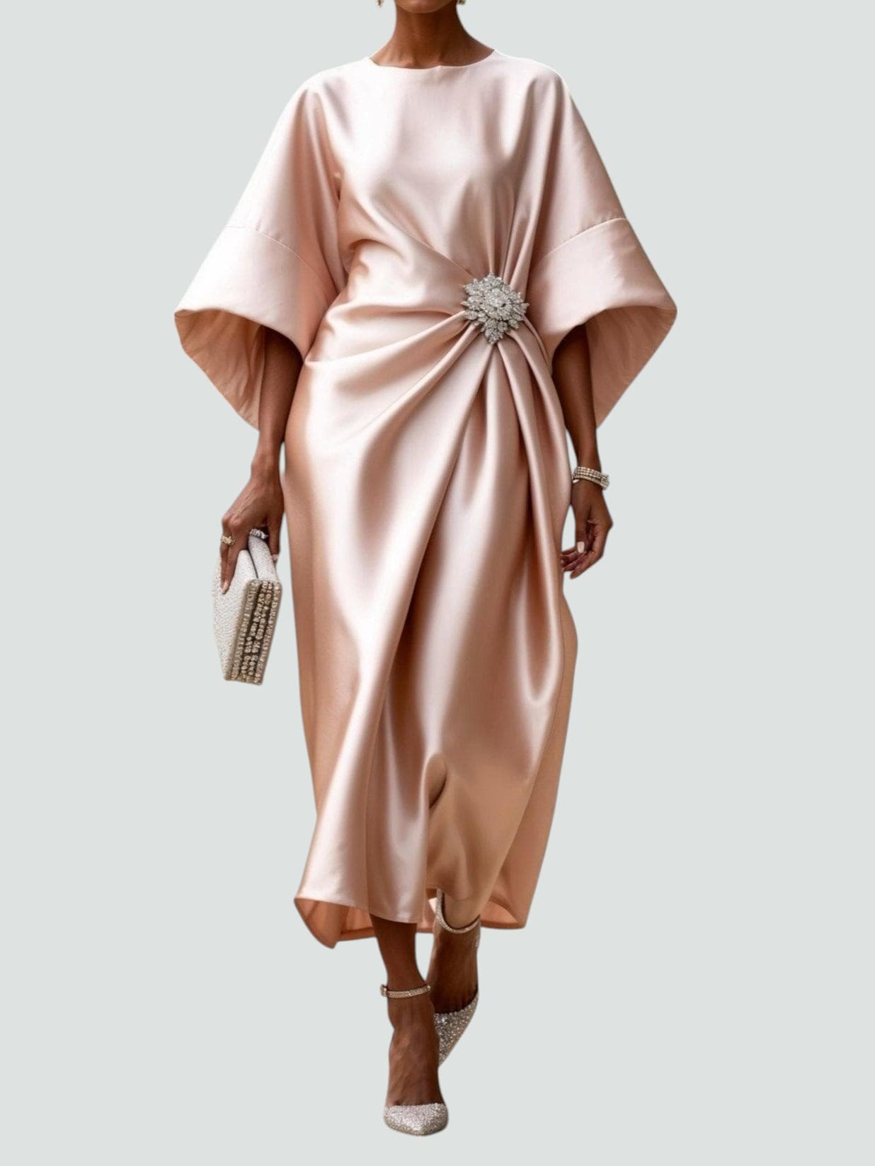 Asirem™ – Elegant Satin Maxi Dress