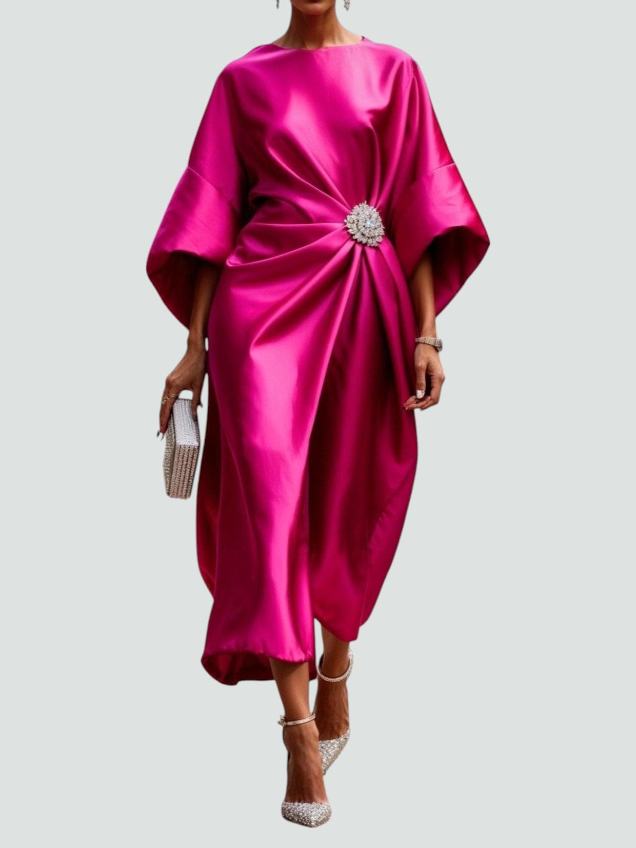 Asirem™ – Elegant Satin Maxi Dress