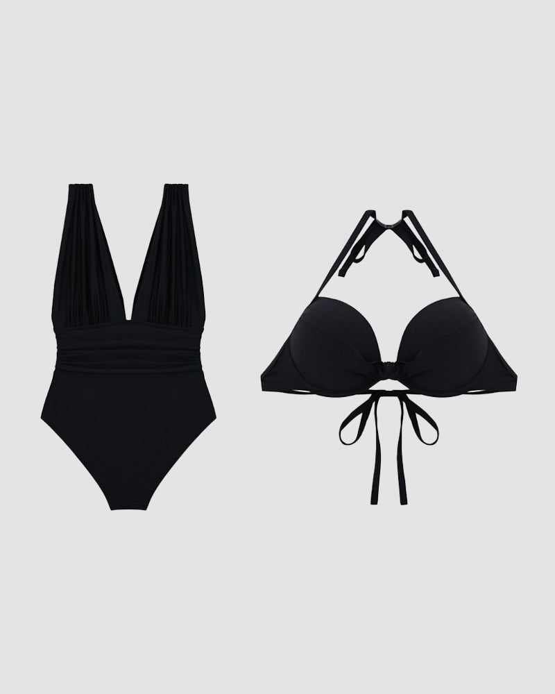 Asirem™ – Figure-Flattering Swimsuit with V-Neckline