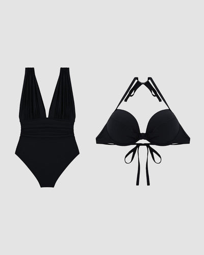 Asirem™ – Figure-Flattering Swimsuit with V-Neckline