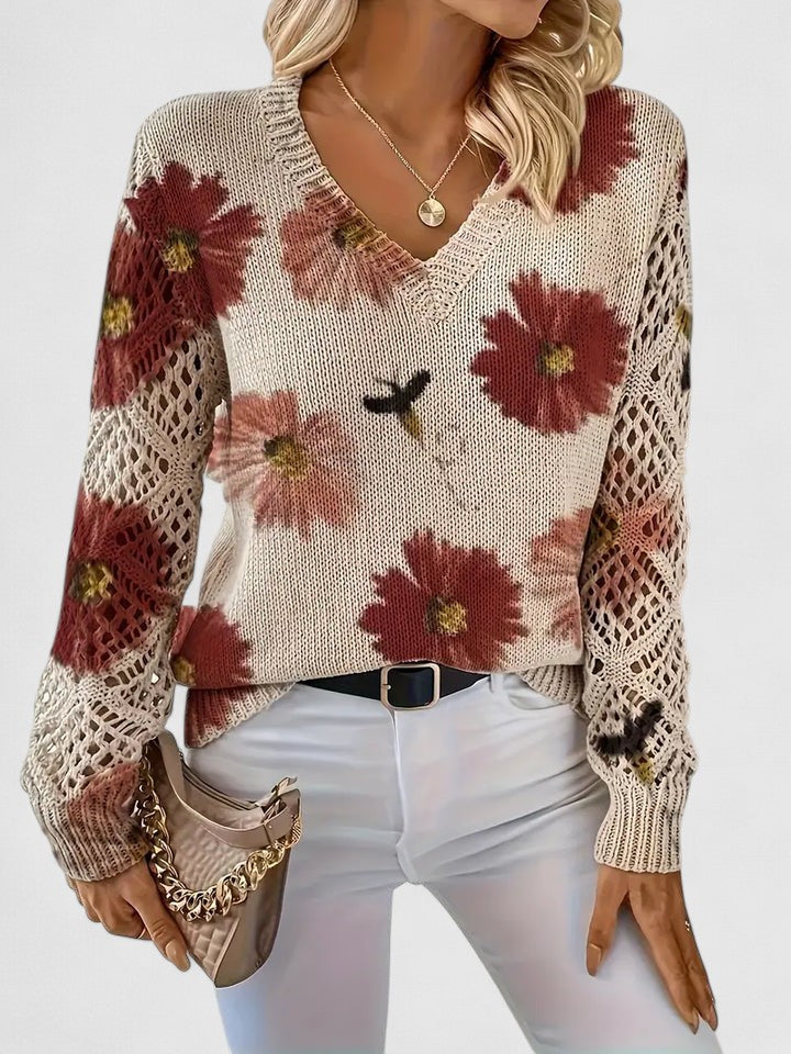 Asirem™ – Elegant Sweater with Floral Pattern
