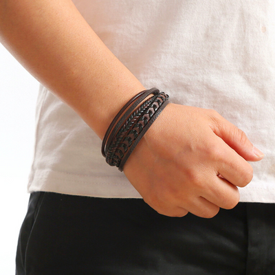 Asirem™ – Braided Leather Viking Bracelet