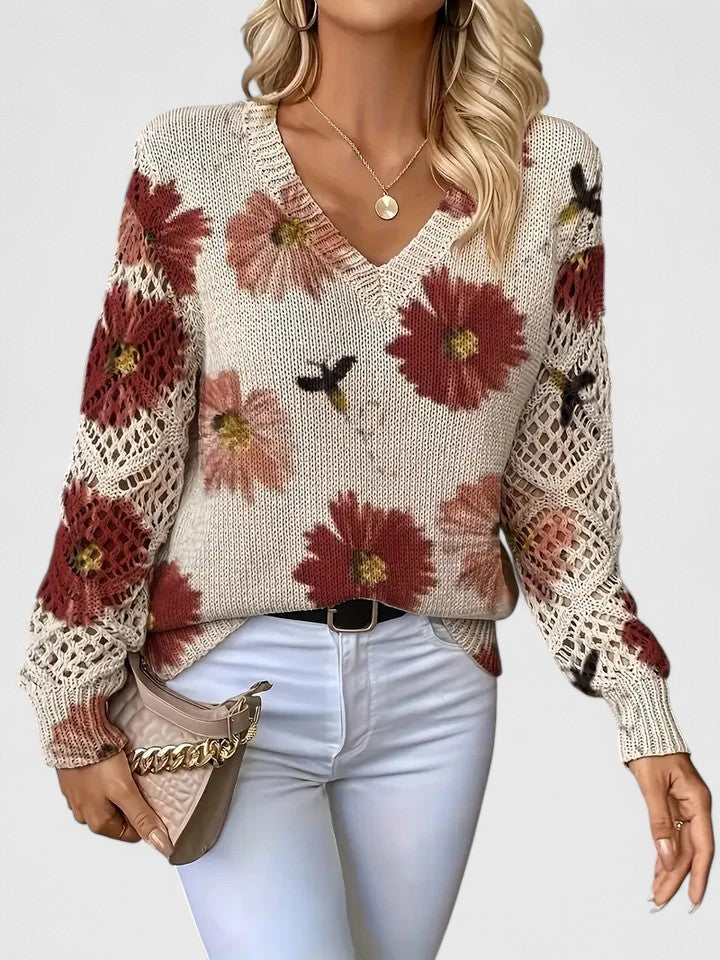 Asirem™ – Elegant Sweater with Floral Pattern