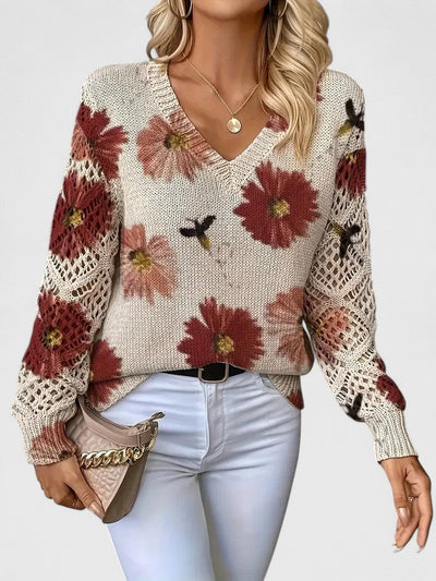 Asirem™ – Elegant Sweater with Floral Pattern