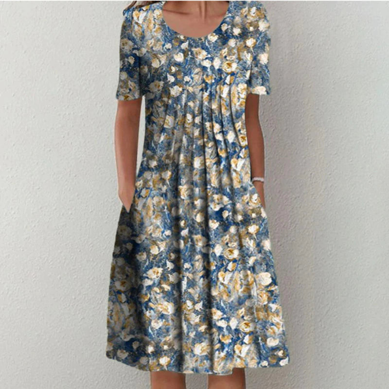 Asirem™ – Stylish and Casual Floral Dress with Pockets