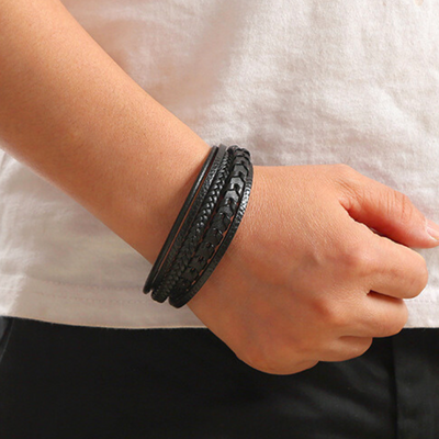 Asirem™ – Braided Leather Viking Bracelet