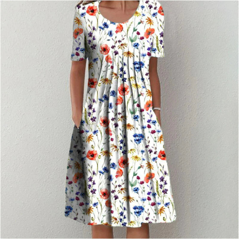 Asirem™ – Stylish and Casual Floral Dress with Pockets