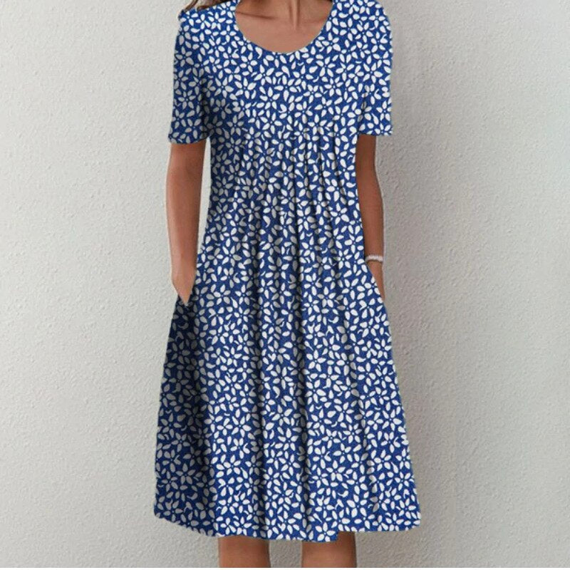 Asirem™ – Stylish and Casual Floral Dress with Pockets