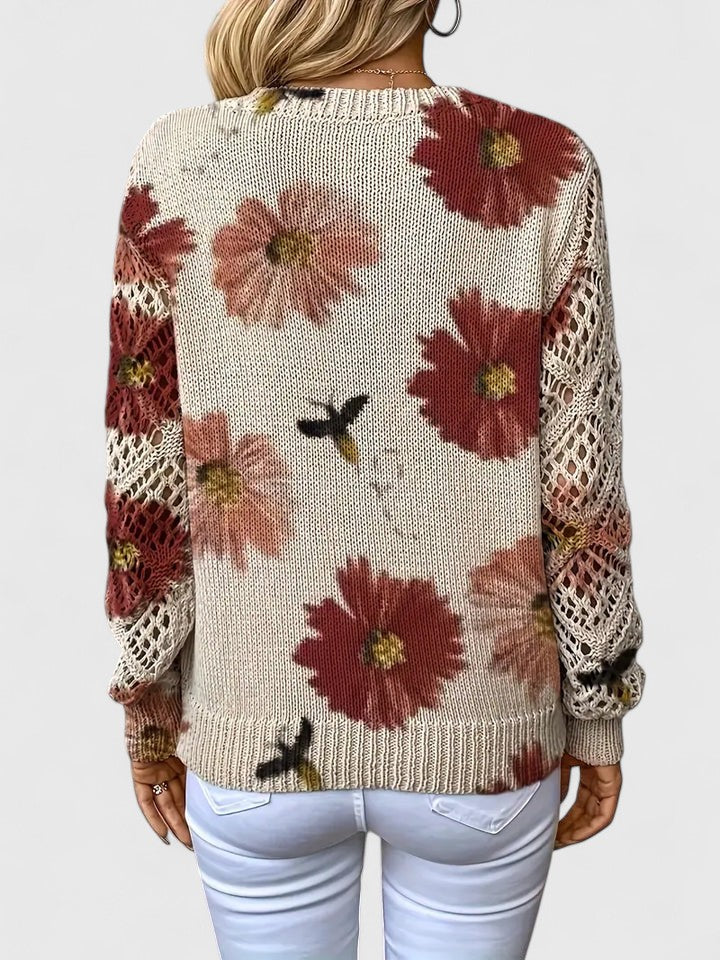 Asirem™ – Elegant Sweater with Floral Pattern