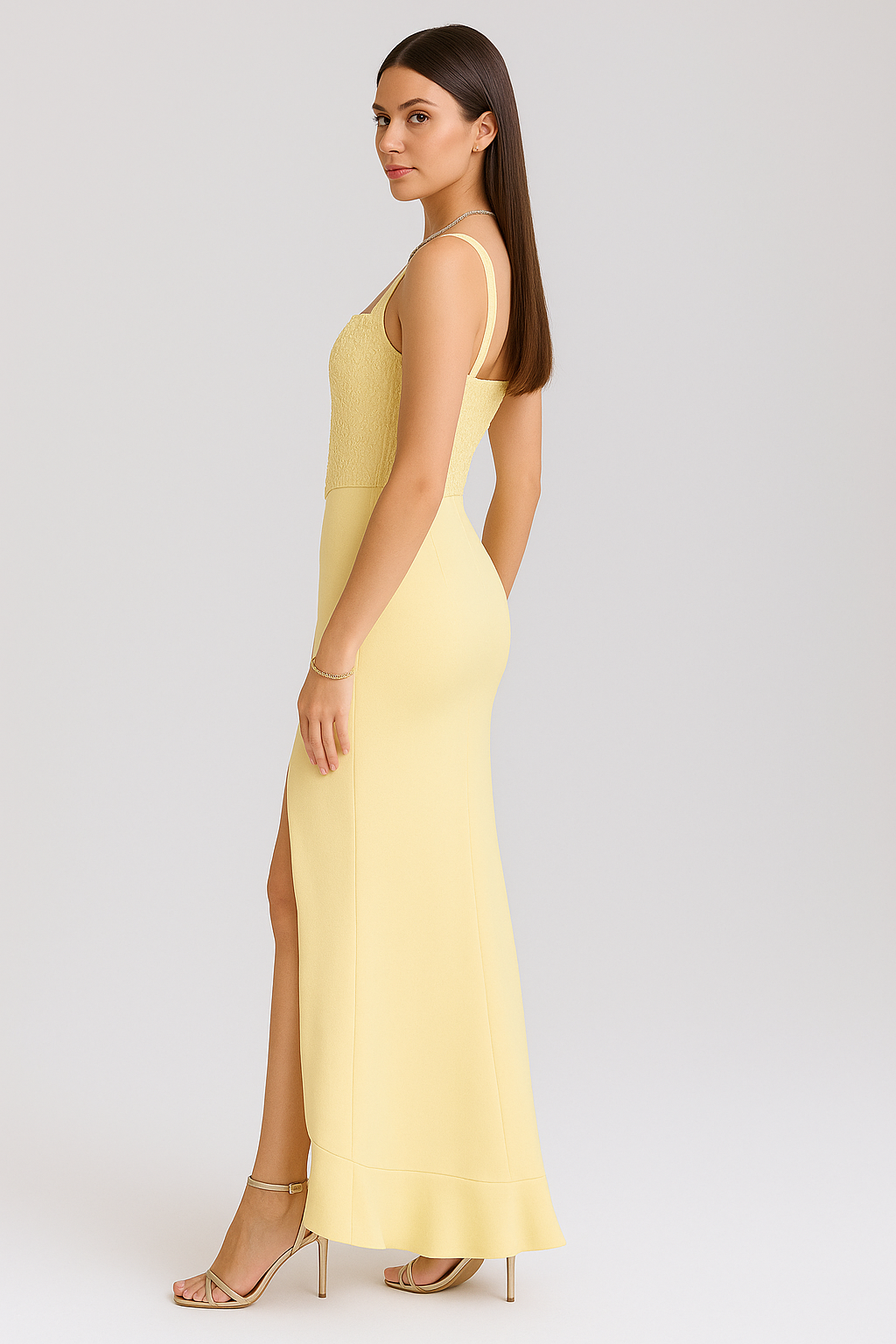 Asirem™ – Ruffle Satin Corset Dress