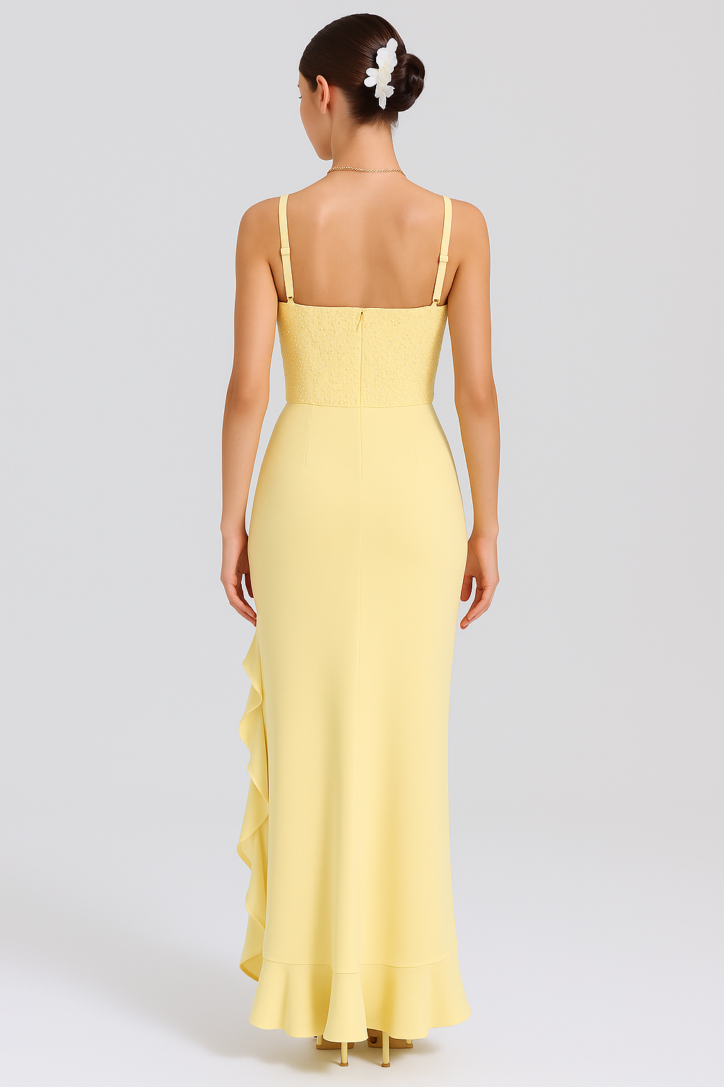 Asirem™ – Ruffle Satin Corset Dress