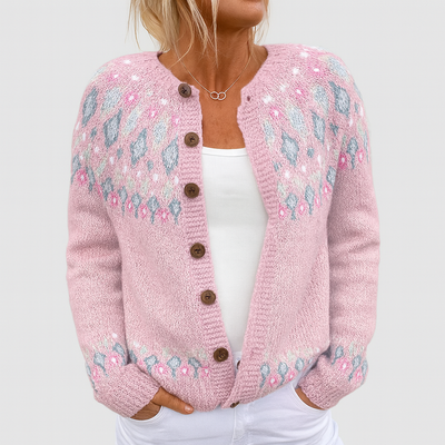 Asirem™ – Loose Knit Cardigan with Pattern