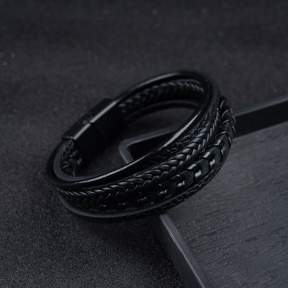Asirem™ – Braided Leather Viking Bracelet