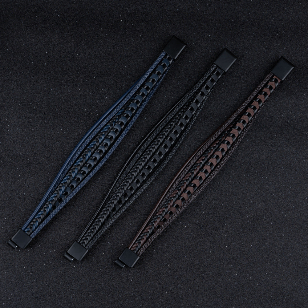 Asirem™ – Braided Leather Viking Bracelet