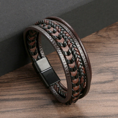 Asirem™ – Braided Leather Viking Bracelet