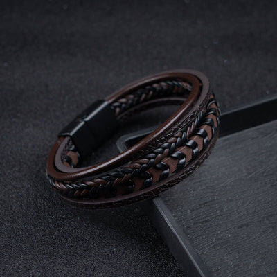 Asirem™ – Braided Leather Viking Bracelet