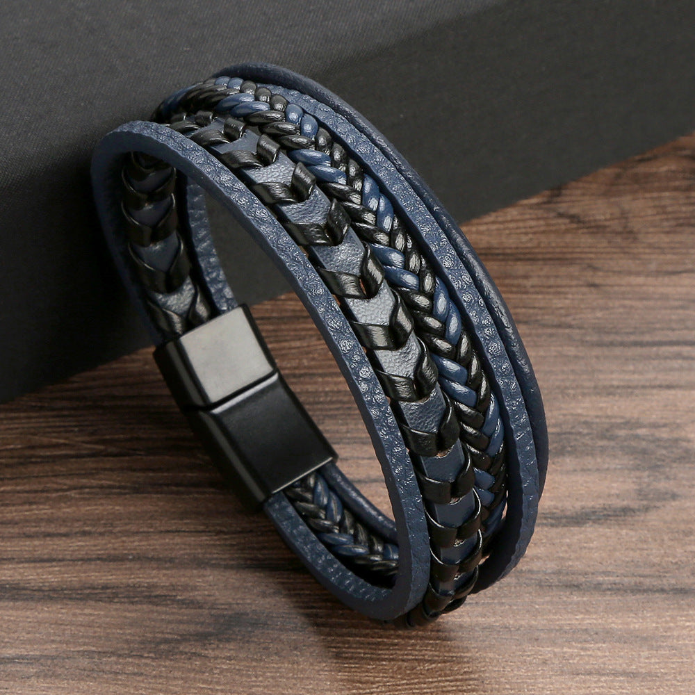 Asirem™ – Braided Leather Viking Bracelet