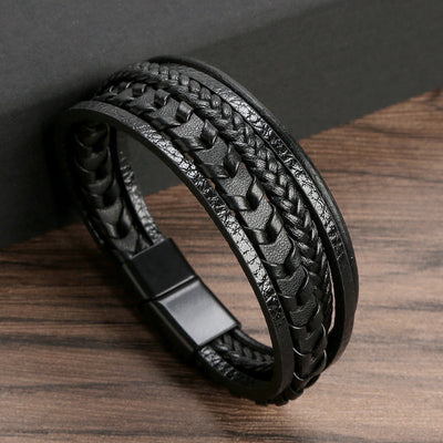 Asirem™ – Braided Leather Viking Bracelet