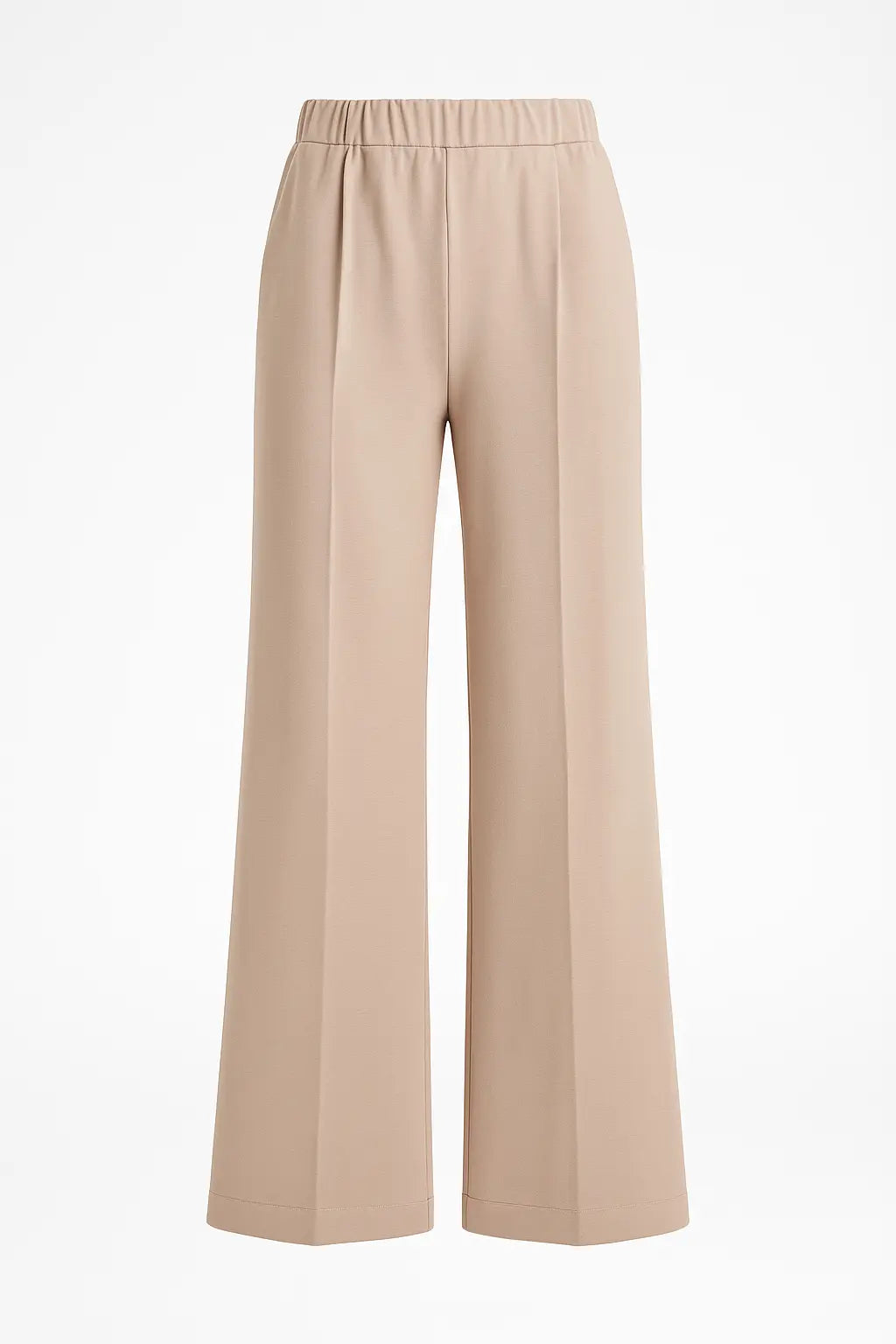 Asirem™ – Comfy Palazzo Pants with Elastic Waist in Lightweight Punto Milano Fabric