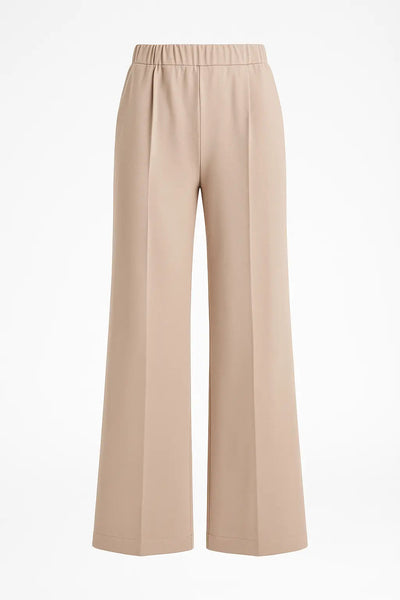 Asirem™ – Comfy Palazzo Pants with Elastic Waist in Lightweight Punto Milano Fabric