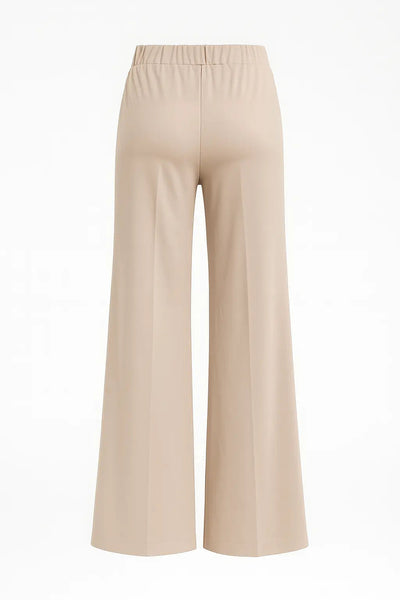 Asirem™ – Comfy Palazzo Pants with Elastic Waist in Lightweight Punto Milano Fabric