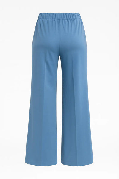 Asirem™ – Comfy Palazzo Pants with Elastic Waist in Lightweight Punto Milano Fabric