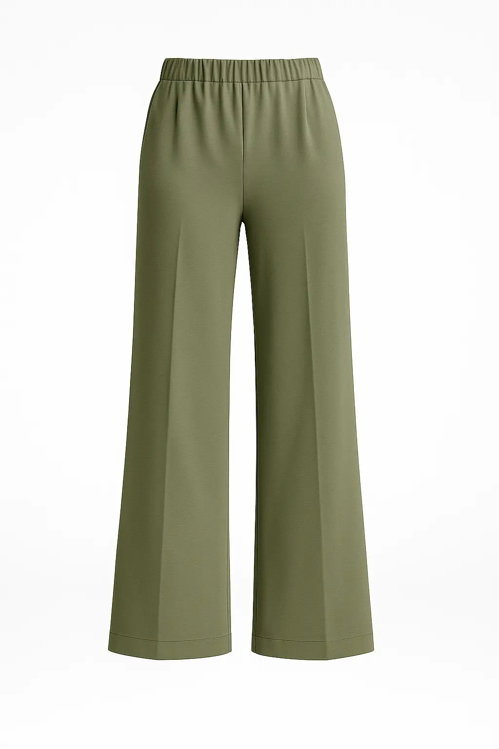 Asirem™ – Comfy Palazzo Pants with Elastic Waist in Lightweight Punto Milano Fabric