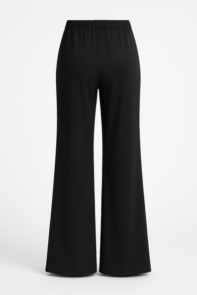 Asirem™ – Comfy Palazzo Pants with Elastic Waist in Lightweight Punto Milano Fabric