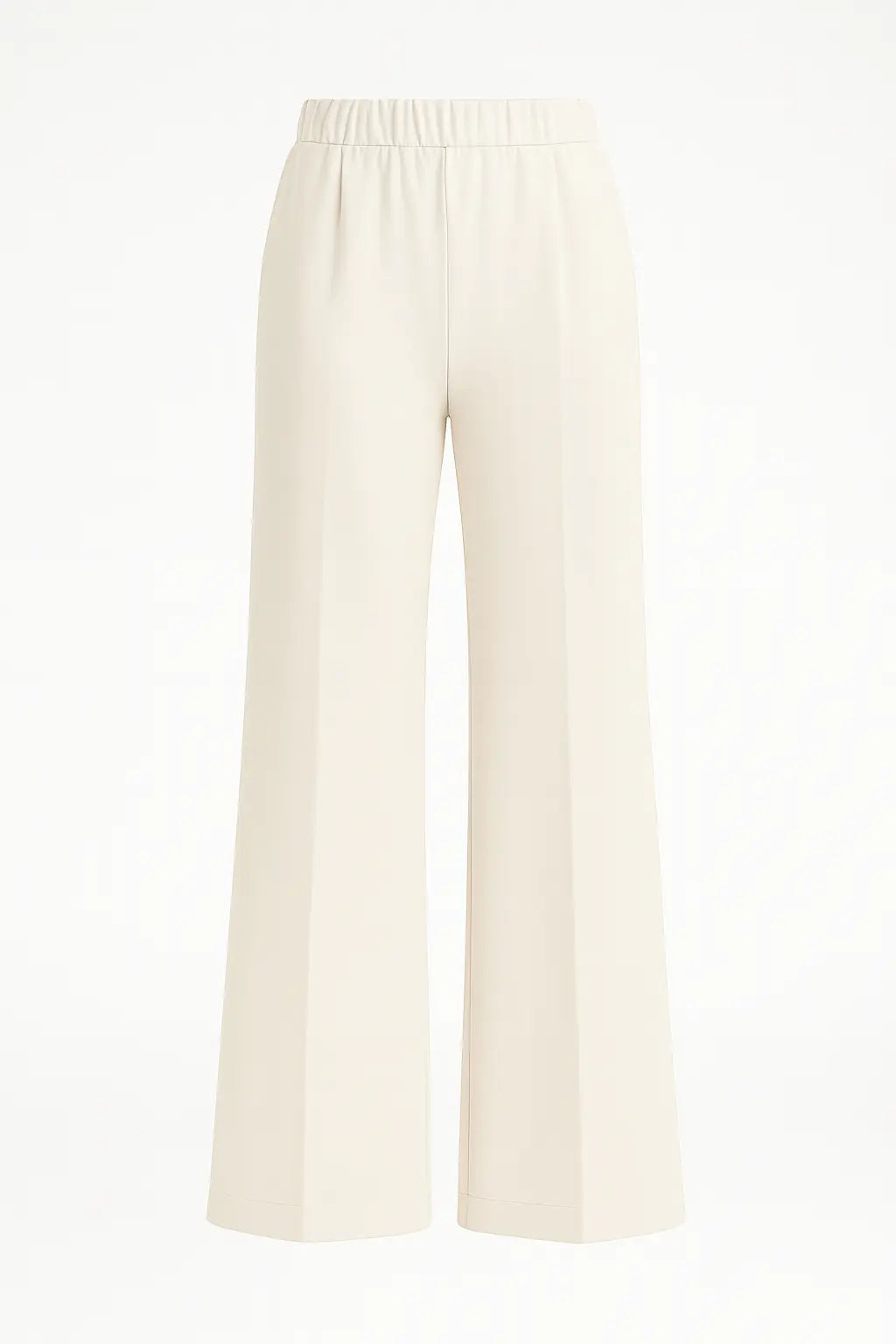 Asirem™ – Comfy Palazzo Pants with Elastic Waist in Lightweight Punto Milano Fabric
