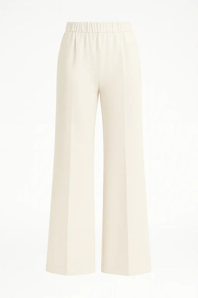 Asirem™ – Comfy Palazzo Pants with Elastic Waist in Lightweight Punto Milano Fabric