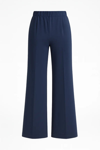 Asirem™ – Comfy Palazzo Pants with Elastic Waist in Lightweight Punto Milano Fabric