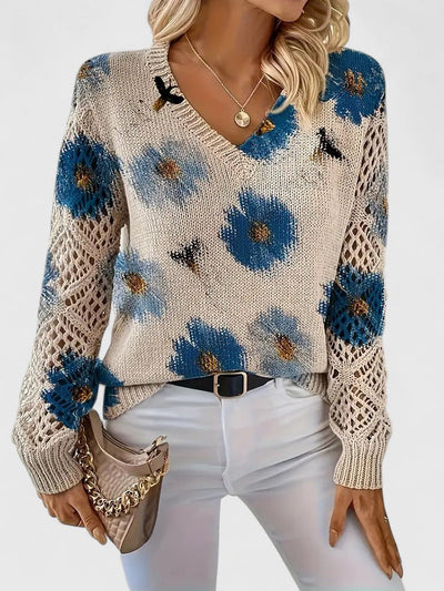 Asirem™ – Elegant Sweater with Floral Pattern
