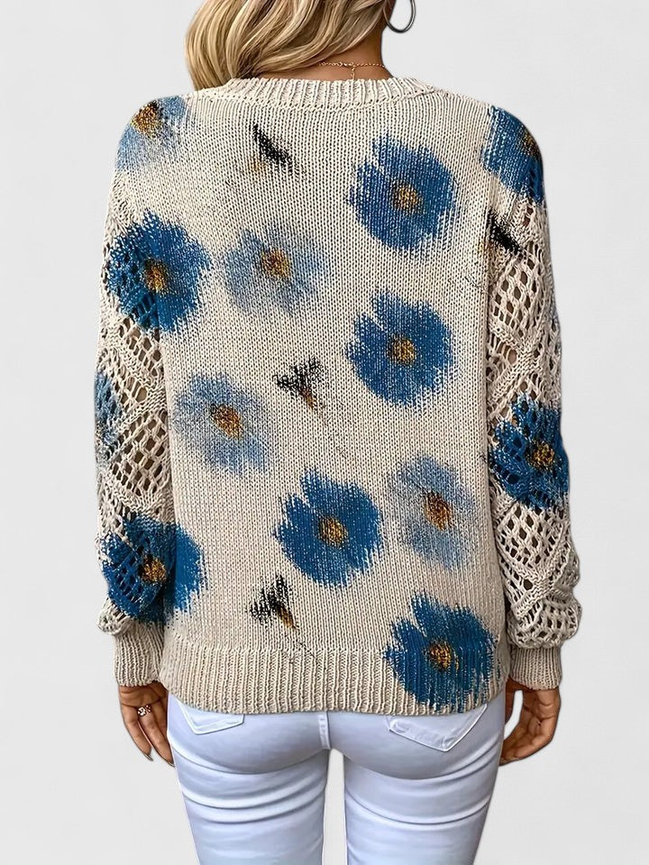 Asirem™ – Elegant Sweater with Floral Pattern
