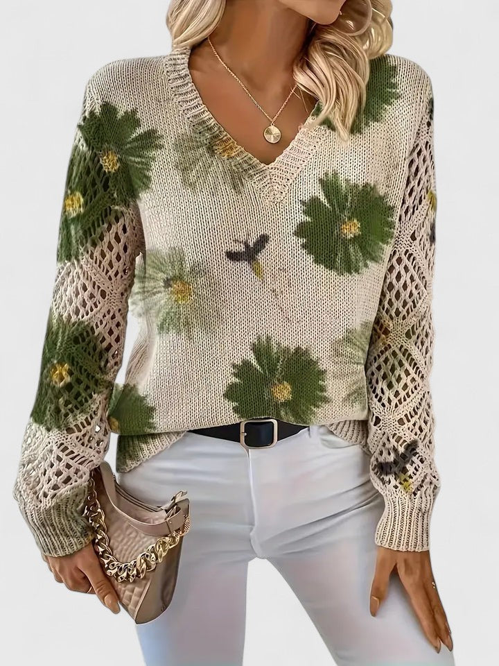 Asirem™ – Elegant Sweater with Floral Pattern