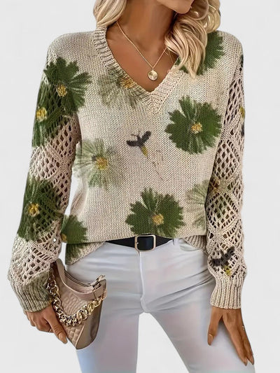 Asirem™ – Elegant Sweater with Floral Pattern