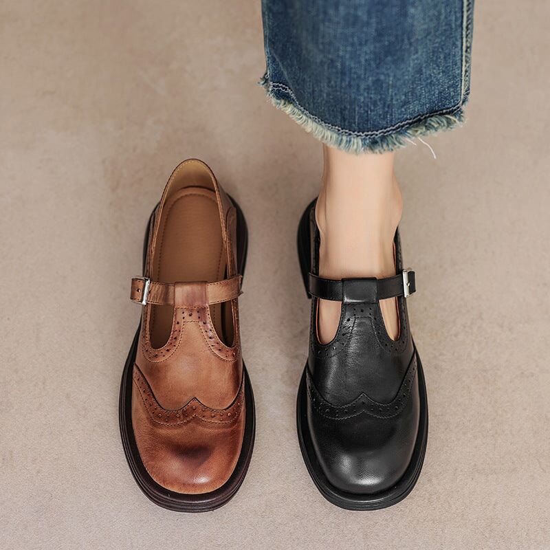 Asirem™ – Elegant Leather Mary Janes