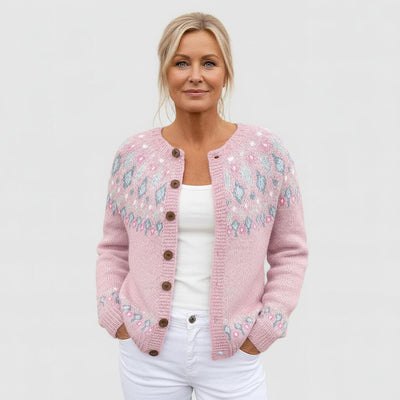 Asirem™ – Loose Knit Cardigan with Pattern