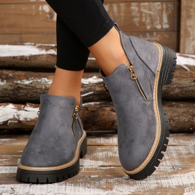Asirem™ – Women’s ankle boots with round toe and side zipper