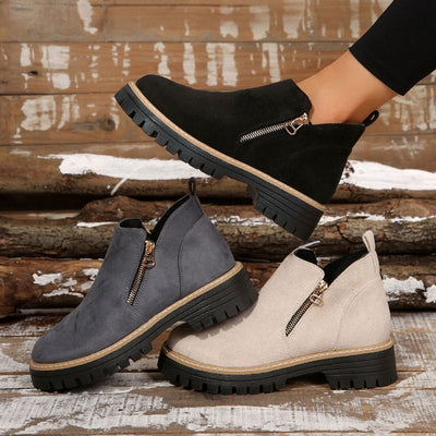 Asirem™ – Women’s ankle boots with round toe and side zipper