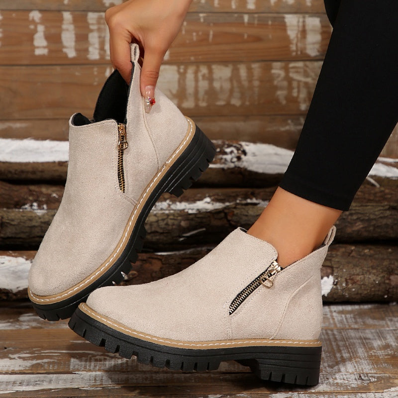 Asirem™ – Women’s ankle boots with round toe and side zipper