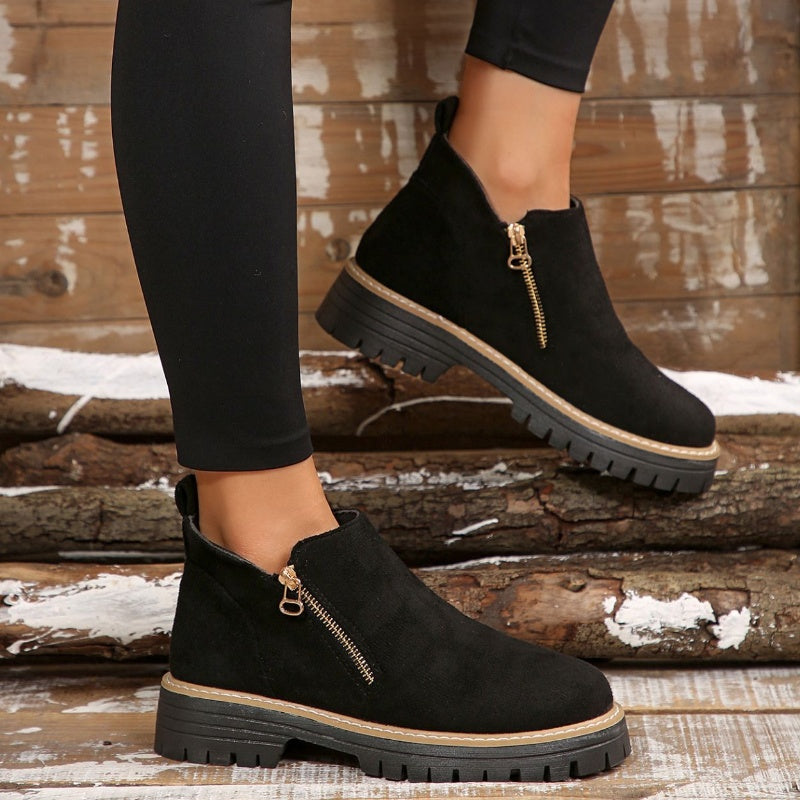 Asirem™ – Women’s ankle boots with round toe and side zipper