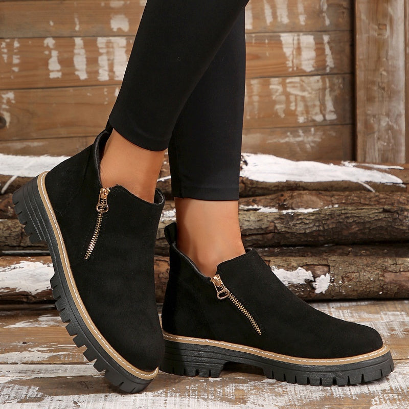 Asirem™ – Women’s ankle boots with round toe and side zipper