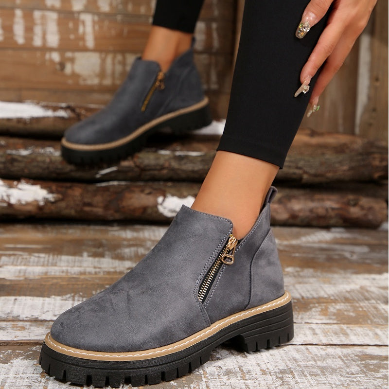 Asirem™ – Women’s ankle boots with round toe and side zipper