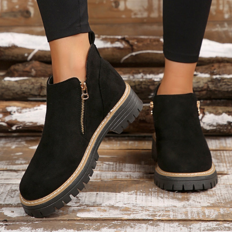Asirem™ – Women’s ankle boots with round toe and side zipper