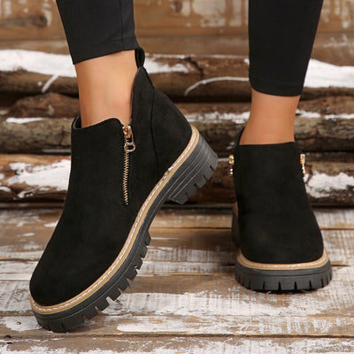 Asirem™ – Women’s ankle boots with round toe and side zipper