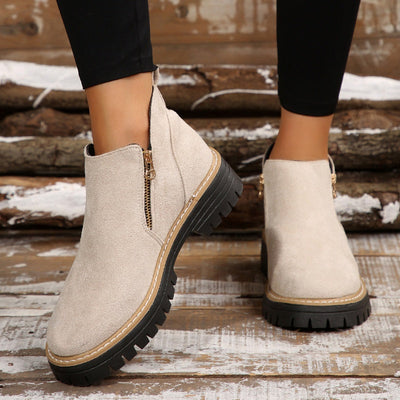 Asirem™ – Women’s ankle boots with round toe and side zipper